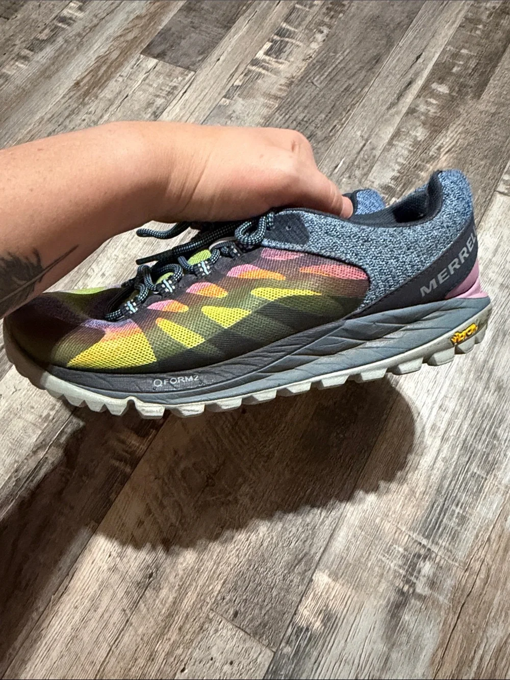 Merrell Women’s Antora 2 Rainbow - Lime, Pink, Yellow, Green, Blue Size 7.5